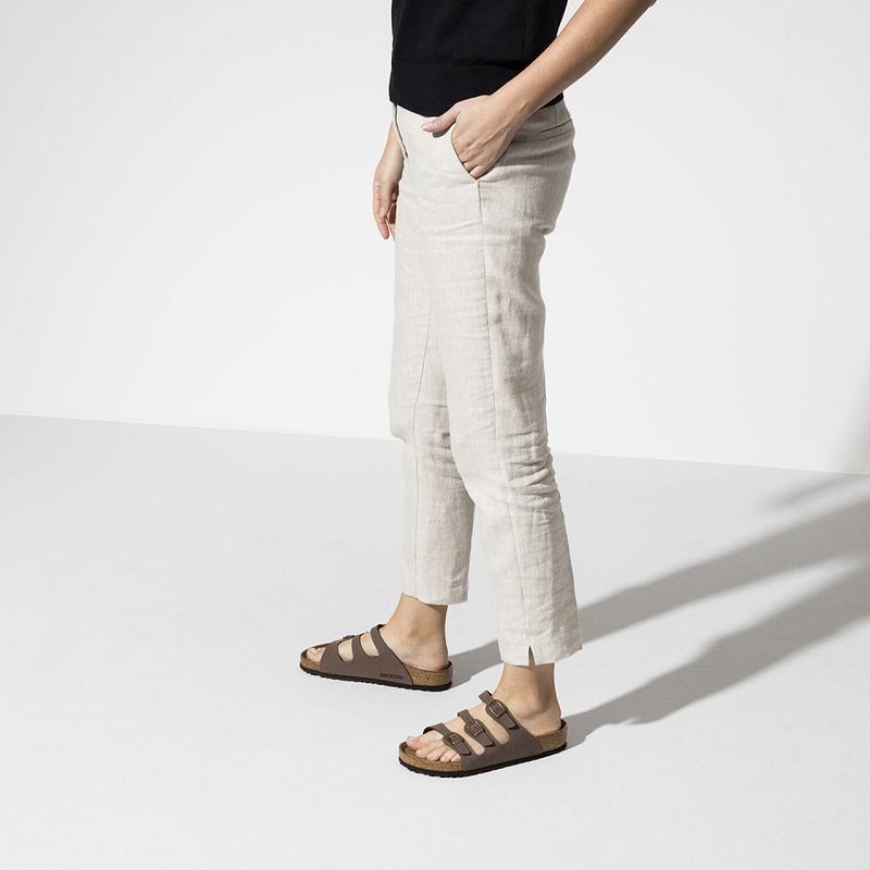 Birkenstock Soft Footbed Birkibuc Florida Dame Beige | NO 78DFM
